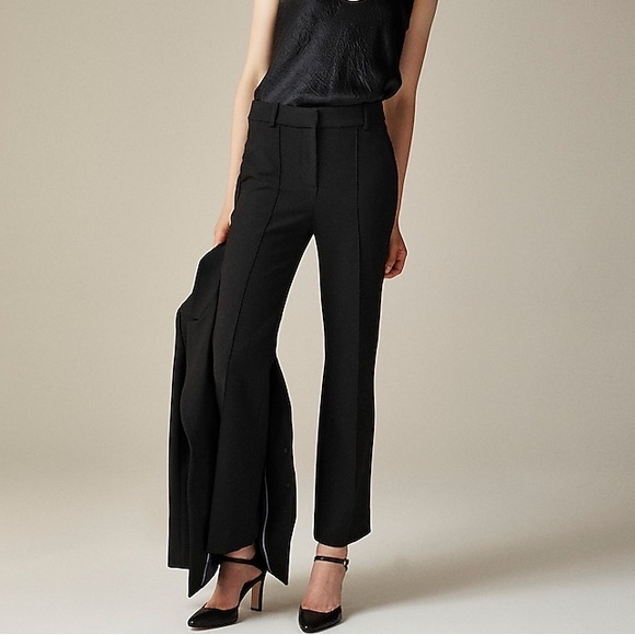 J. Crew Women's Cropped Natalia Pant in Four Season Stretch Black NWT - Picture 1 of 14